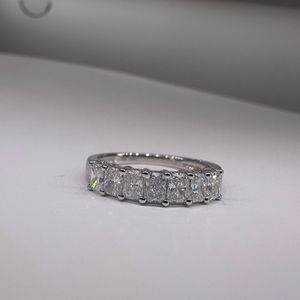 1 CTW radiant cut diamond wedding band eternity band lab grown diamonds